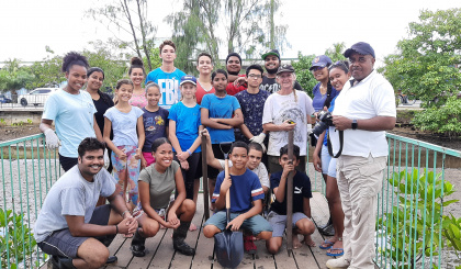 Seychelles Rising Lions Club’s environmental project     Mangrove planting at ISS