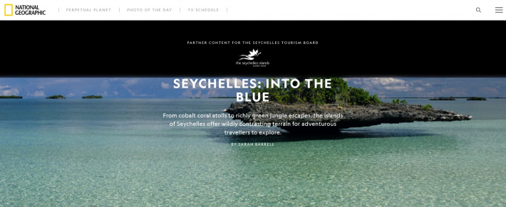 Seychelles embarks on adventure with National Geographic