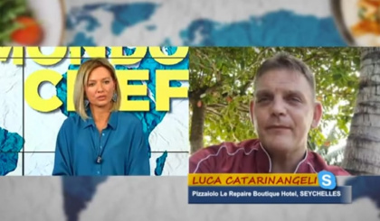 Le Repaire’s pizza chef promotes Seychelles on Italian TV