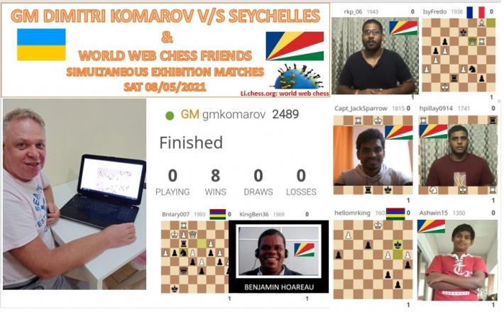Chess     Local chesslers join GM Komarov in virtual simultaneous exhibition matches