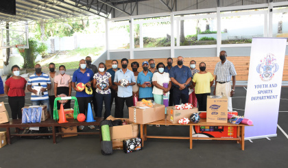 Sport volunteers receive equipment to sustain activities in schools and communities