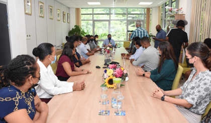 Minister Radegonde discusses succession plan issues with past Shannon College graduates