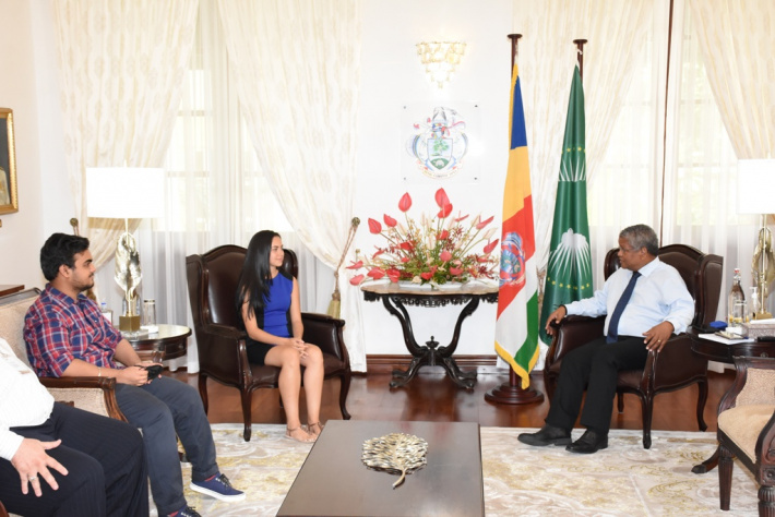 A-Levels top achievers meet with President Ramkalawan