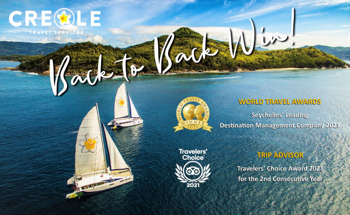 28th World Travel Awards and Trip Advisor         Creole Travel Services in back to back win