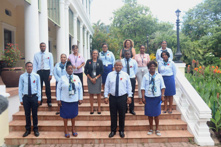 Nars pays courtesy call on President Ramkalawan