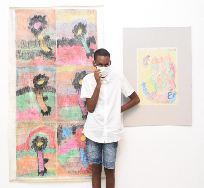 Autistic artist Patrick Alexis exhibits first art works collection