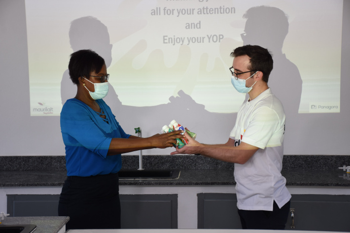 International Children’s Day     Maurilait Seychelles donates 2000 Yop to five schools in Seychelles