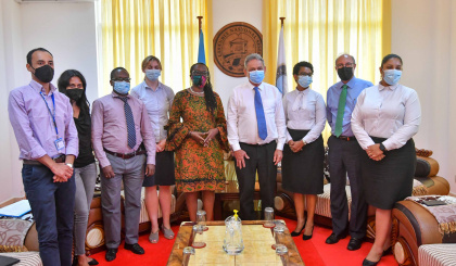 Speaker Mancienne welcomes UNDP resident representative for Mauritius and Seychelles to the National Assembly