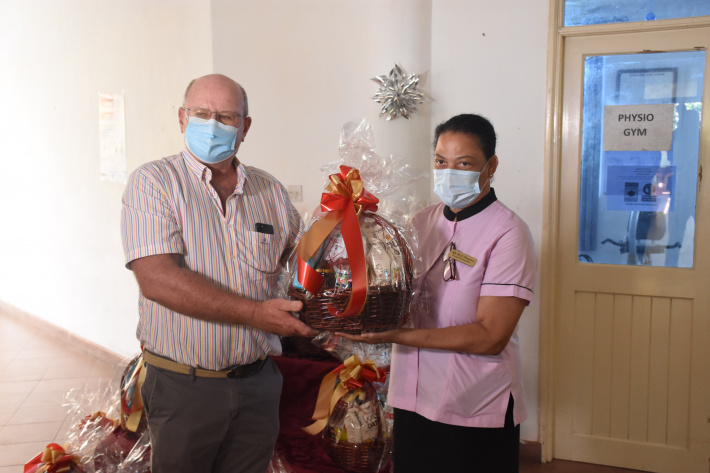SPF board members bring a smile to the faces of the NEP Hospital patients   