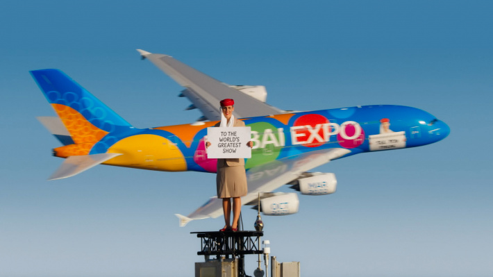 Emirates does it again, scaling up and circling around the Burj Khalifa to put Expo 2020 Dubai on top of the world’s travel agenda