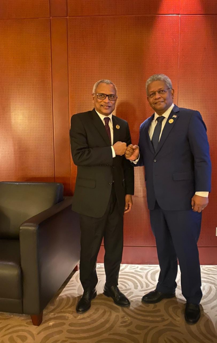 AU Summit:     President Ramkalawan holds bilateral talks with presidents of Kenya and Cape Verde