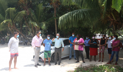 Minister Ferrari satisfied with work done on Anse à la Mouche channel
