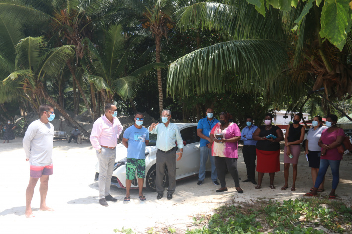 Minister Ferrari satisfied with work done on Anse à la Mouche channel