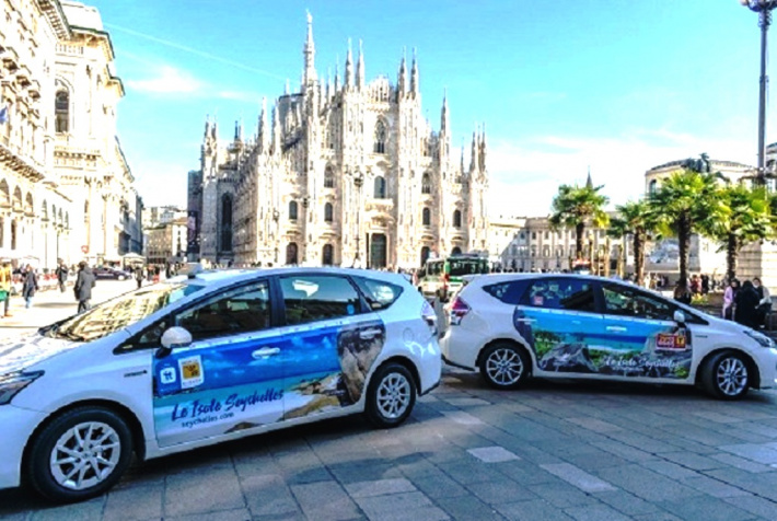 New taxi campaign in Milan showcases Seychelles