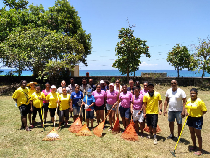 Family department and Seychelles Breweries team up to beautify VTC