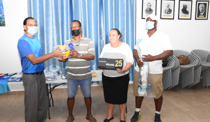 Netball, volleyball federations receive equipment from Socga   