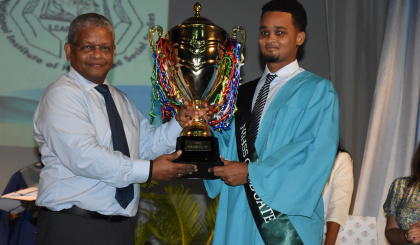National Institute of Health and Social Studies (NIHSS) graduation ceremony Curtis Poris clinches the President’s Cup