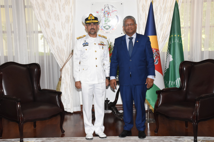 Commodore Ahmed Hussain (SICM) calls on President Ramkalawan