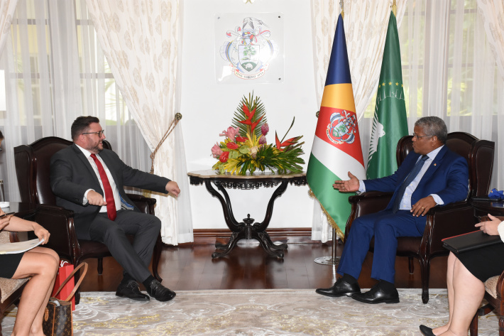 President Ramkalawan welcomes Swiss ambassador to State House