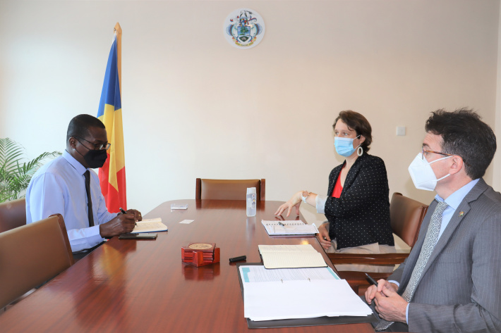 Australian HC pays farewell call on Minister Flavien Joubert