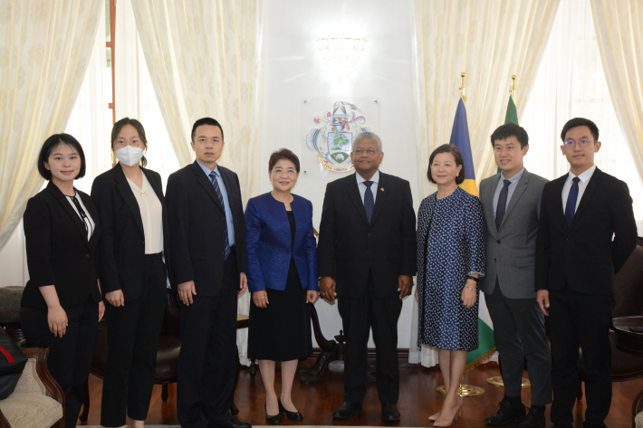 President Ramkalawan receives special representative of the Chinese government on African Affairs at State House