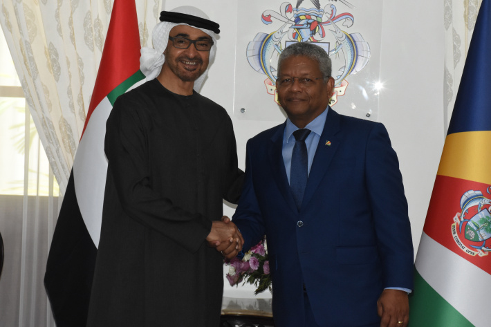 UAE President calls on Seychelles President