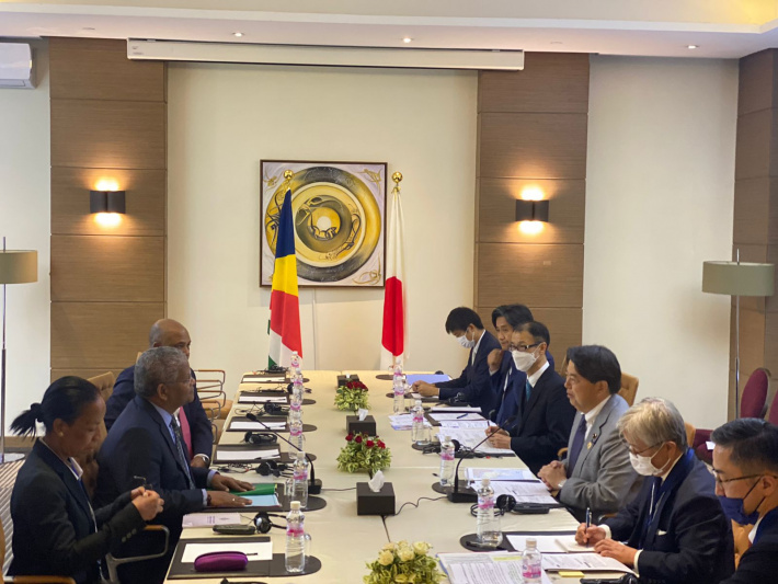 President Ramkalawan meets Japan’s Foreign Minister Hayashi Yoshimasa