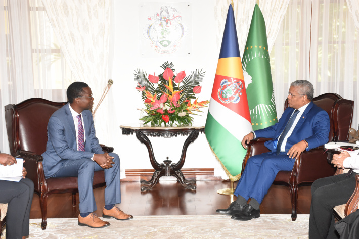 IMF’s Chief of Mission pays courtesy call on President Ramkalawan