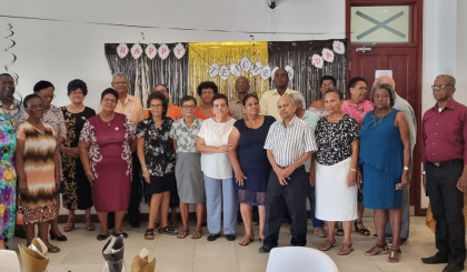 Retired teachers from Glacis acknowledged by their MNA