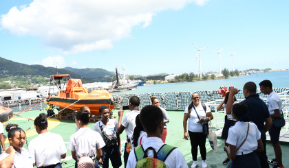 Students board S.A. Agulhas to experience Monaco Explorations