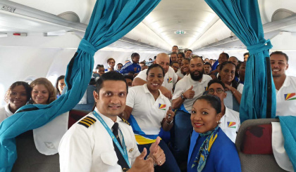 Air Seychelles flies Seychelles delegation to CJSOI Games