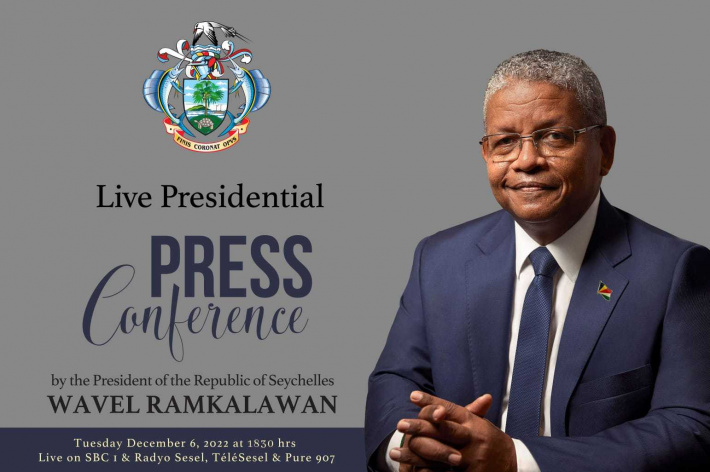 President Ramkalawan to hold fourth live press conference