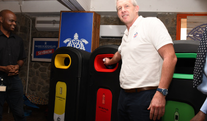 Seychelles Breweries Limited donates recycle bins