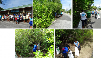 Successful wetland clean-up at Baie Ternay and Port Launay marine parks