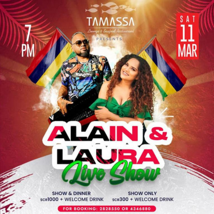 Renowned Mauritian artists Alain Ramanisum and Laura Beg to perform live at Tamassa restaurant tonight
