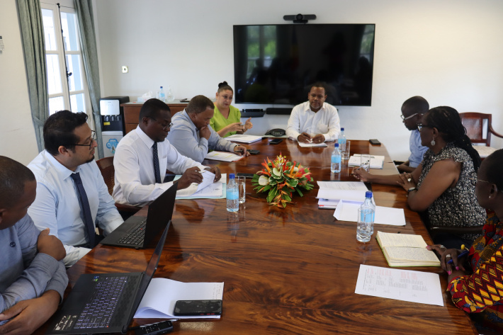 Minister Joubert discusses projects funded by UNDP with resident rep