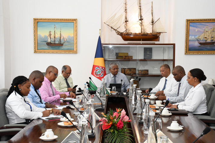 Defence and Security Committee of the National Assembly meets with President Ramkalawan