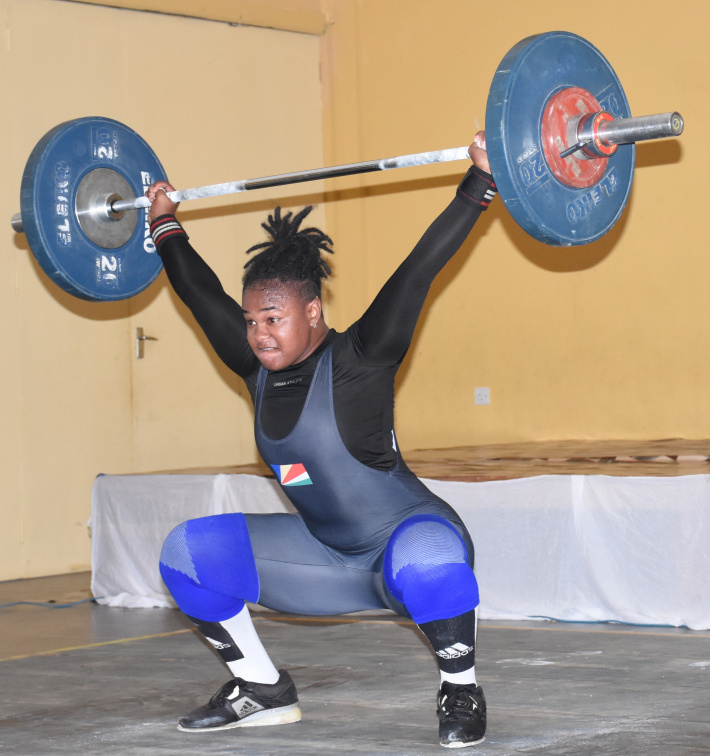 Weightlifting  Two local female lifters on Turkish training camp