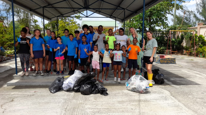 ISS Eco-Club members unite with School for the Hearing Impaired for Mont Fleuri wetlands clean-up