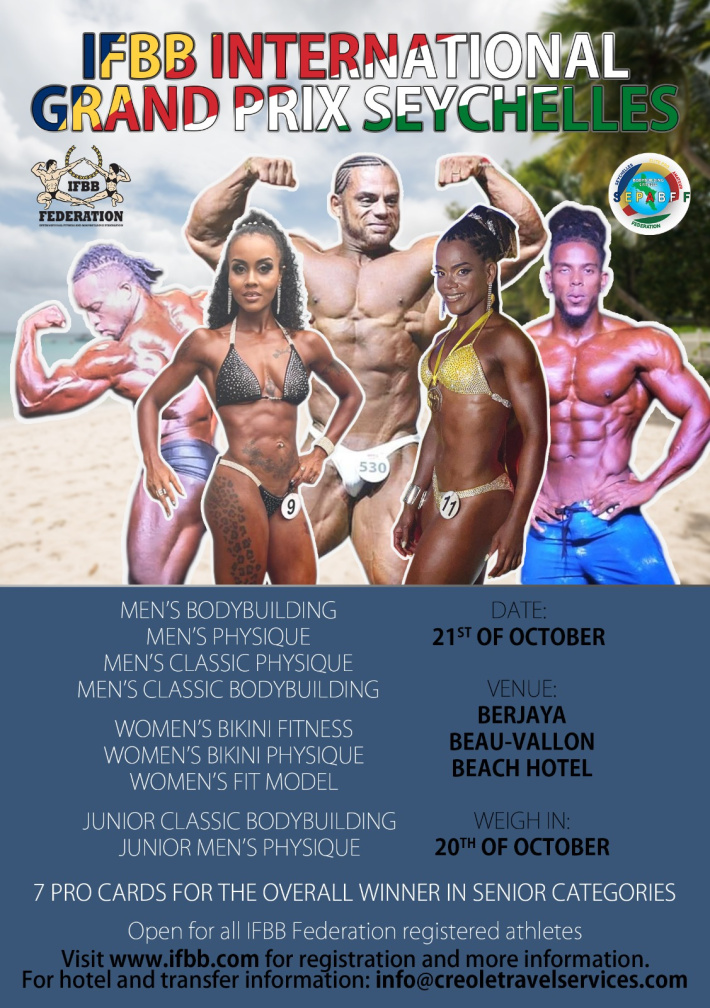 Bodybuilding: IFBB International Grand Prix Seychelles 2023