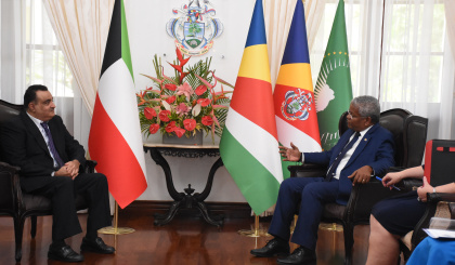 Kuwaiti ambassador pays courtesy call on President Ramkalawan