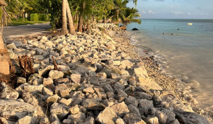 Major progress in works on Praslin to mitigate coastal erosion and road degradation