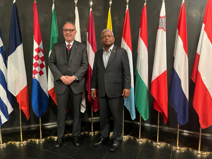 President Ramkalawan delivers opening remarks at Ocean Decade Alliance meeting