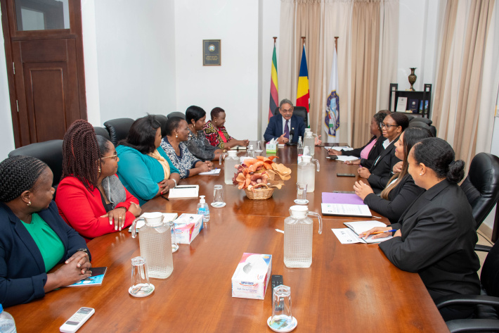 Zimbabwe’s Women’s Parliamentary Caucus meets with Speaker Mancienne