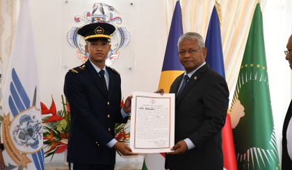 Four SDF officers get their ranks
