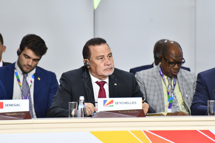 Minister Sylvestre Radegonde attends First Ministerial