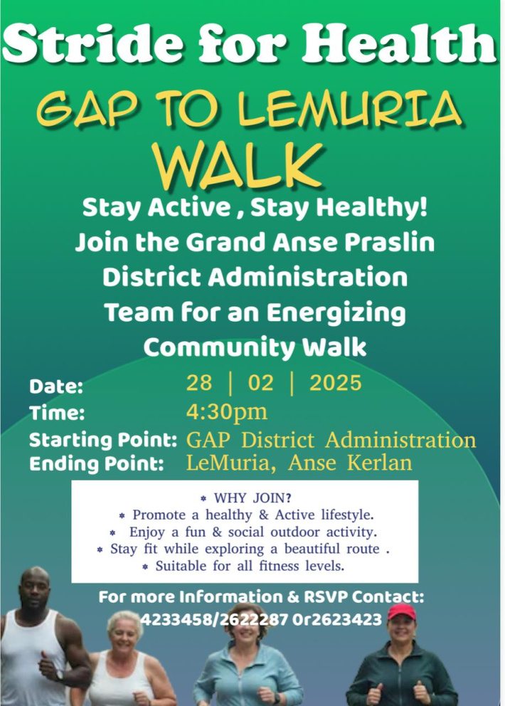  ‘Stride for Health: GAP to Lemuria Walk’