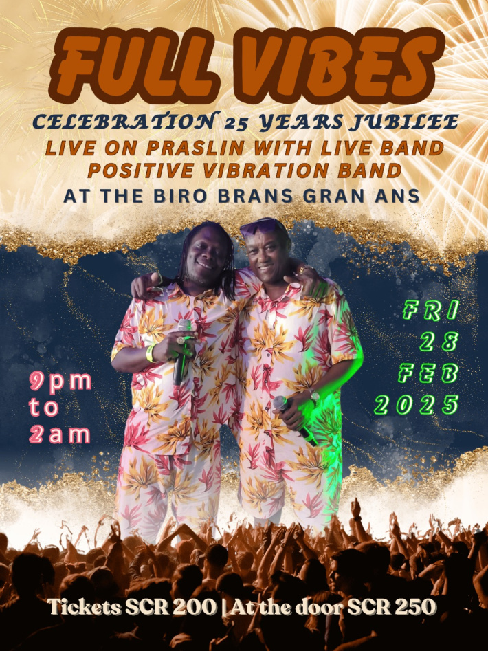 Full Vibes is back .... This show is for Praslin!