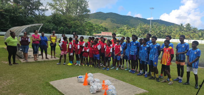 Jouel lends a hand in youth sports’ development on Praslin