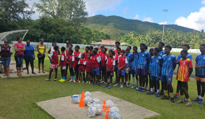 Jouel lends a hand in youth sports’ development on Praslin